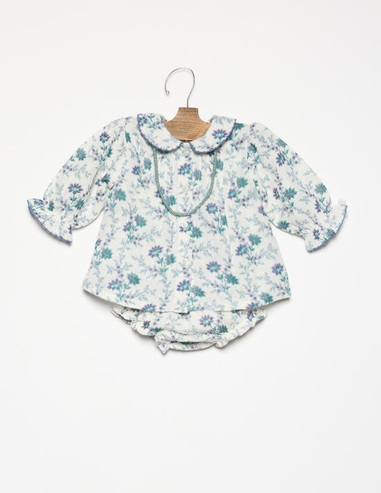 CAMISA BRIGHT FLOWERS BLUE