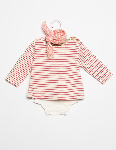 RED STRIPE T-SHIRT