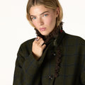GREEN PLAID BOMBER JACKET