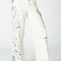 WHITE PRINT DENIM PANT