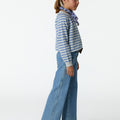 STRIPED JERSEY ANILINE BLUE