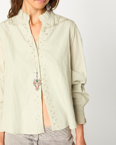 CAMISA TACHAS SAGE