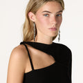 BLACK ASYMMETRICAL TOP