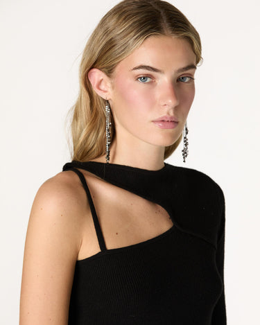 BLACK ASYMMETRICAL TOP