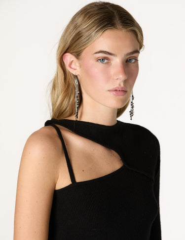 BLACK ASYMMETRICAL TOP