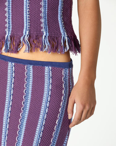 MULTICOLORED FRINGED SKIRT