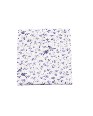 GAUZE PRINT BAMBOO BLUE