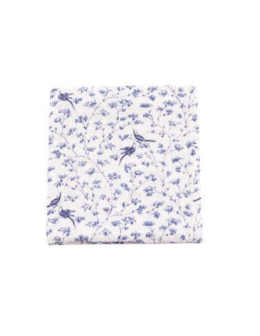 GAUZE PRINT BAMBOO BLUE