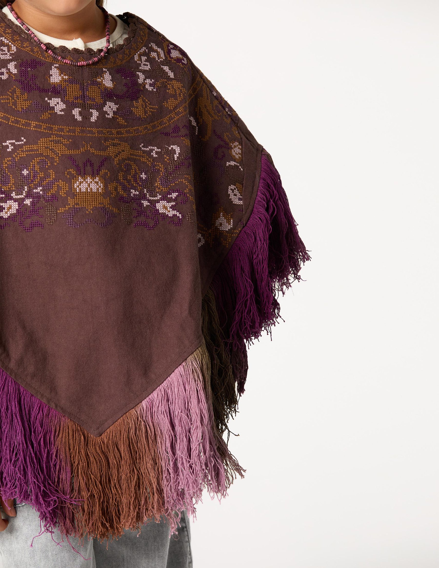 EMBROIDERED PONCHO