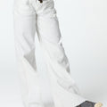 White denim pocket trousers