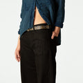 BLACK PANTS POCKETS SEAMS