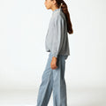 BLUE DENIM WIDE LEG JEANS