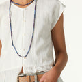 WHITE LACE V-NECK BLOUSE