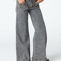 GRAY CROSSED POCKET TROUSERS