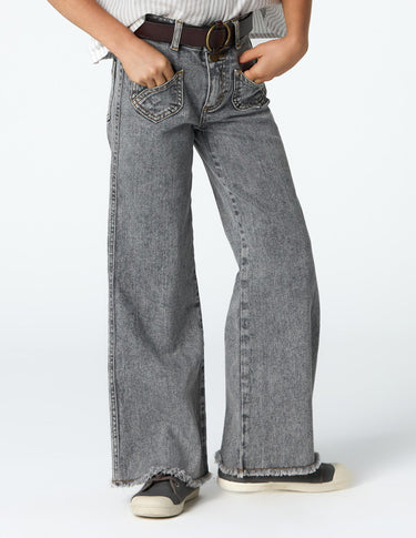 GRAY CROSSED POCKET TROUSERS