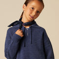 HEATHER BLUE LOOP KNIT JERSEY