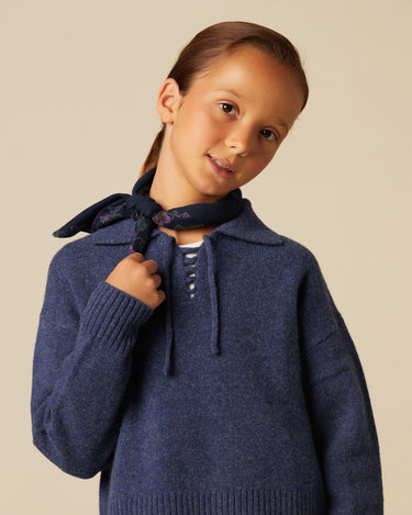 HEATHER BLUE LOOP KNIT JERSEY