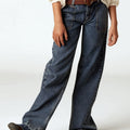 WIDE LEG DENIM PANTS