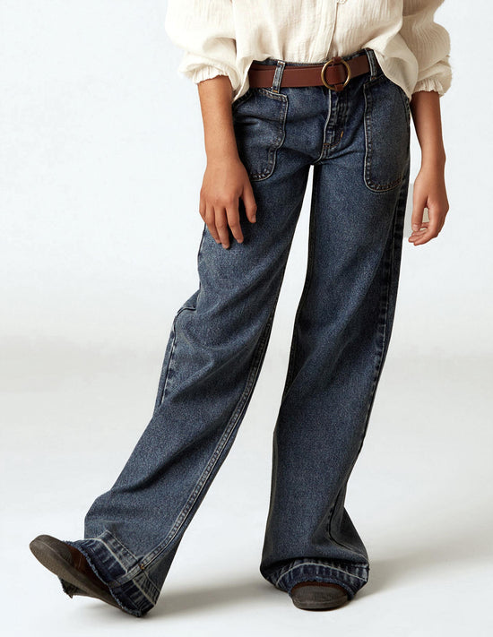 WIDE LEG DENIM PANTS