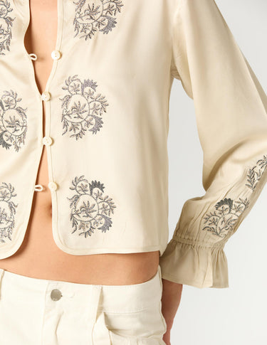 SILVER EMBROIDERY SHIRT