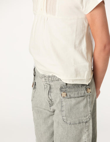 LIGHT GRAY BAGGY TROUSERS