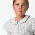 ECRU STRIPE STITCHING SHIRT