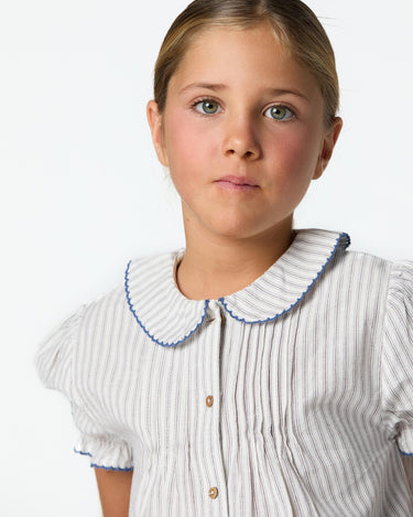 ECRU STRIPE STITCHING SHIRT