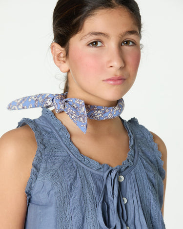 TOP LACE BUTTONS BLUE