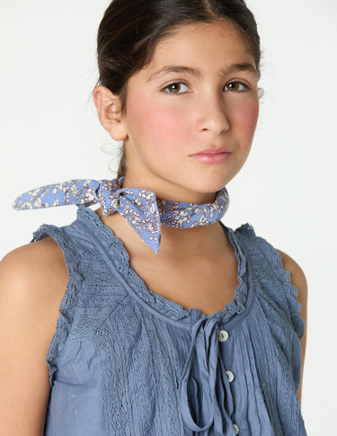 TOP LACE BUTTONS BLUE