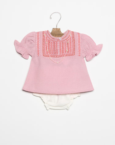 EMBROIDERED PINK SHIRT