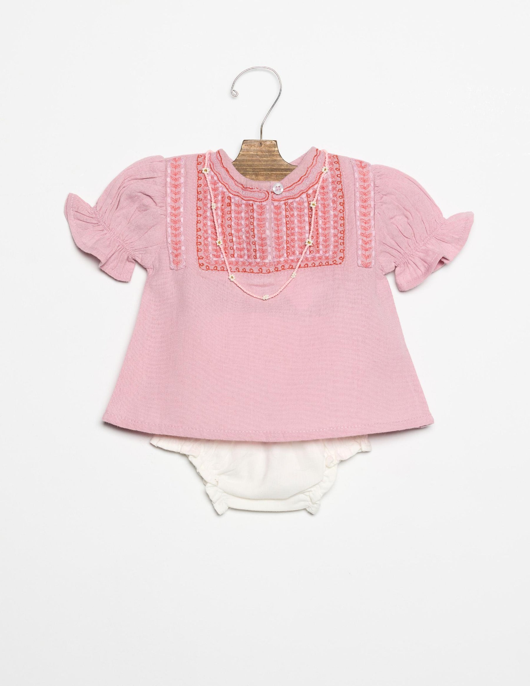 EMBROIDERED PINK SHIRT