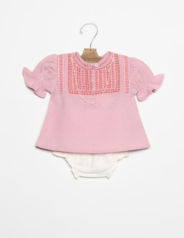 EMBROIDERED PINK SHIRT