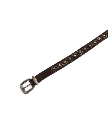 STUDDED RHOMBUS SLIM BELT