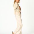 STRIPED LACE BLAZER ECRU