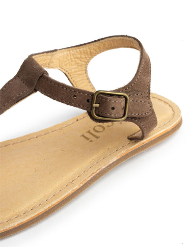 Sandalia piel topo