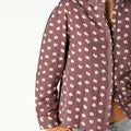 CAMISA BORDADO CUELLO LEAF CHOCOLATE
