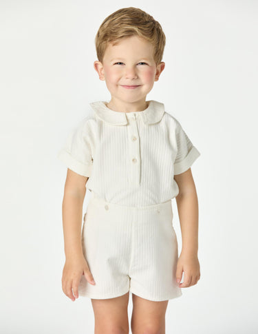 WHITE PIQUÉ SET