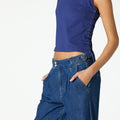 BIG BLUE SIDE LACE T-SHIRT