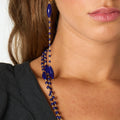 BLUE GLASS EARRINGS