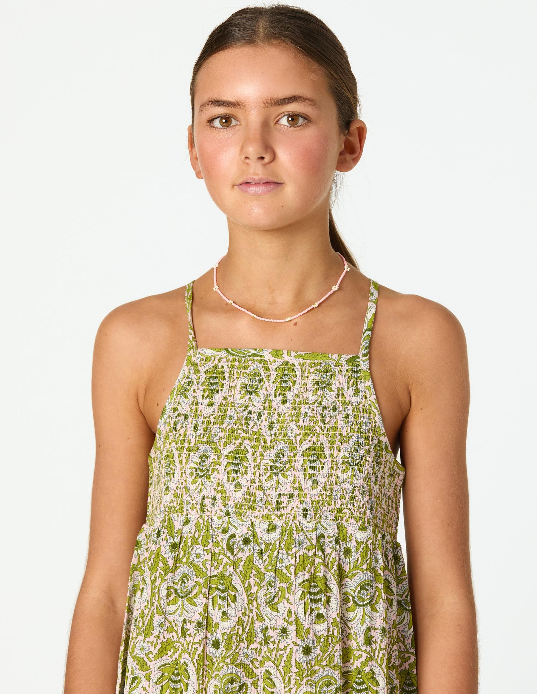 VESTIDO TIRANTES PRINT GARDEN PINK