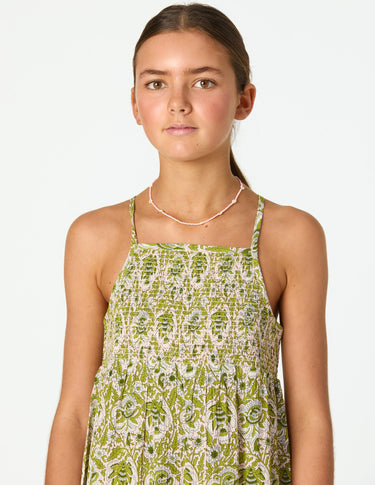 GARDEN PINK PRINT STRAP DRESS