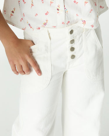 PANTALON DENIM BOLSILLOS BLANCO