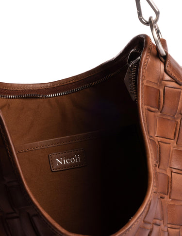 LARGE BRAIDED BROWN BAG