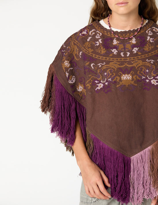 EMBROIDERED PONCHO