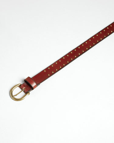 STUDDED BELT BRN