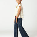 WIDE LEG DENIM PANTS