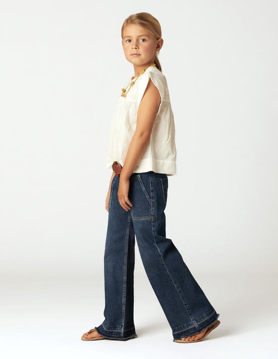 WIDE LEG DENIM PANTS