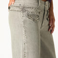 PANTALÓN DENIM TAPETA TACHAS LIGHT GREY