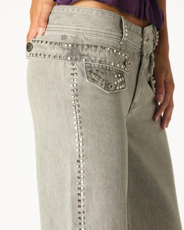 PANTALÓN DENIM TAPETA TACHAS LIGHT GREY