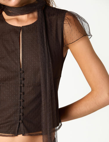 CAMISA PLUMETI MARRON